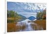 USA, New England, Maine, Acadia National Park and Jordon Pond on very calm Autumn day-Sylvia Gulin-Framed Photographic Print