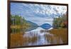 USA, New England, Maine, Acadia National Park and Jordon Pond on very calm Autumn day-Sylvia Gulin-Framed Photographic Print