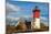 USA, New England, Massachusetts, Cape Cod, Eastham, Nauset Light lighthouse with Chrustmas wreath-Panoramic Images-Mounted Photographic Print