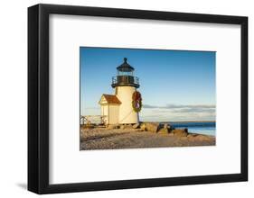 USA, New England, Massachusetts, Nantucket Island, Nantucket Town, Brant Point Lighthouse with a...-Panoramic Images-Framed Photographic Print