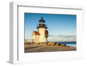 USA, New England, Massachusetts, Nantucket Island, Nantucket Town, Brant Point Lighthouse with a...-Panoramic Images-Framed Photographic Print