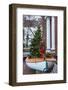 USA, New England, Massachusetts, Nantucket Island, Nantucket Town, Christmas decarations, sailbo...-Panoramic Images-Framed Photographic Print