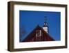 USA, New England, Vermont weather vane on top of wooden barn topped with horse-Sylvia Gulin-Framed Photographic Print