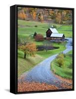 USA, New England, Vermont, Woodstock, Sleepy Hollow Farm in Autumn/Fall-Michele Falzone-Framed Stretched Canvas