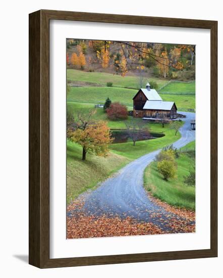 USA, New England, Vermont, Woodstock, Sleepy Hollow Farm in Autumn/Fall-Michele Falzone-Framed Photographic Print