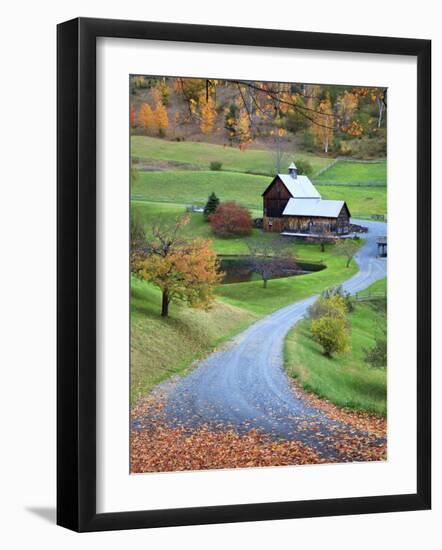 USA, New England, Vermont, Woodstock, Sleepy Hollow Farm in Autumn/Fall-Michele Falzone-Framed Photographic Print