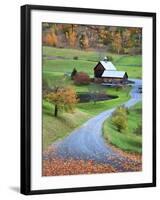 USA, New England, Vermont, Woodstock, Sleepy Hollow Farm in Autumn/Fall-Michele Falzone-Framed Photographic Print