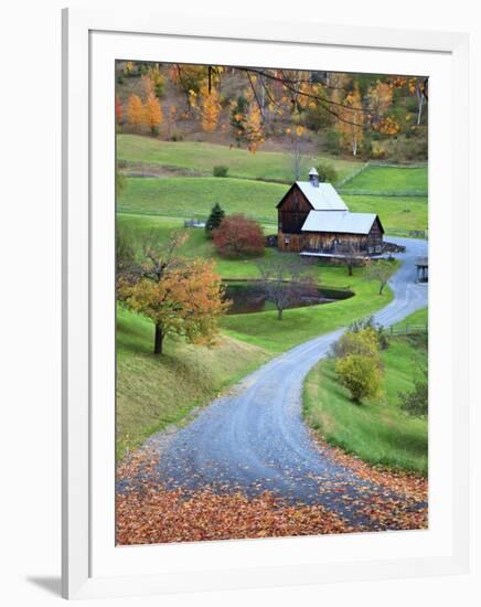 USA, New England, Vermont, Woodstock, Sleepy Hollow Farm in Autumn/Fall-Michele Falzone-Framed Photographic Print