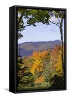 USA, New Hampshire, fall foliage Lancaster on Gore Road-Alison Jones-Framed Stretched Canvas