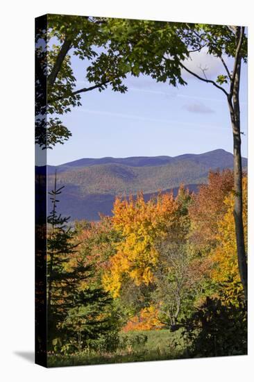 USA, New Hampshire, fall foliage Lancaster on Gore Road-Alison Jones-Stretched Canvas