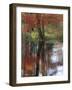 USA, New Hampshire, Jackson, Autumn in New England with Fall Color of Maple Tree reflected-Sylvia Gulin-Framed Photographic Print