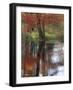 USA, New Hampshire, Jackson, Autumn in New England with Fall Color of Maple Tree reflected-Sylvia Gulin-Framed Photographic Print