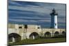 USA, New Hampshire, New Castle, Portsmouth Harbor Lighthouse and Fort Constitution-Walter Bibikow-Mounted Photographic Print