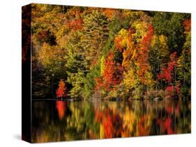 USA, New Hampshire, White Mountains, Fall reflection on Russell Pond-Ann Collins-Stretched Canvas