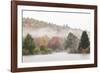 USA, New Hampshire, White Mountains, Fog drifting around Coffin Pond-Ann Collins-Framed Photographic Print