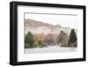 USA, New Hampshire, White Mountains, Fog drifting around Coffin Pond-Ann Collins-Framed Premium Photographic Print