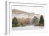 USA, New Hampshire, White Mountains, Fog drifting around Coffin Pond-Ann Collins-Framed Photographic Print