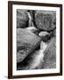 USA, New Hampshire, White Mountains, Lucy Brook flows past granite rock-Ann Collins-Framed Photographic Print