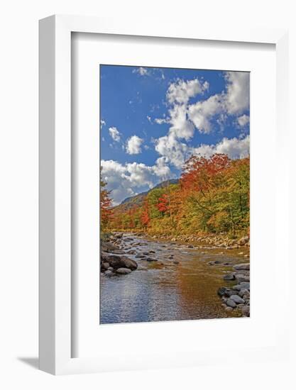 USA, New Hampshire, White Mountains National Forest and Swift River along Highway 112 in Autumn-Sylvia Gulin-Framed Photographic Print