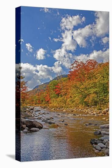 USA, New Hampshire, White Mountains National Forest and Swift River along Highway 112 in Autumn-Sylvia Gulin-Stretched Canvas