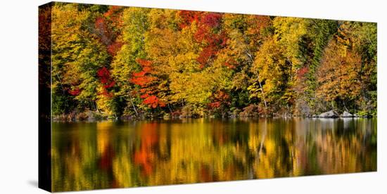 USA, New Hampshire, White Mountains, Reflections on Russell Pond-Ann Collins-Stretched Canvas