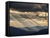 USA, New Hampshire, White Mountains, Sunbeams light the valley-Ann Collins-Framed Stretched Canvas