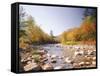 USA, New Hampshire, White Mountains, Swift River, Landscape, Autumn-Thonig-Framed Stretched Canvas