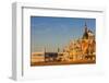 USA, New Jersey, Atlantic City, Boardwalk and Trump Taj Mahal Hotel-Walter Bibikow-Framed Photographic Print