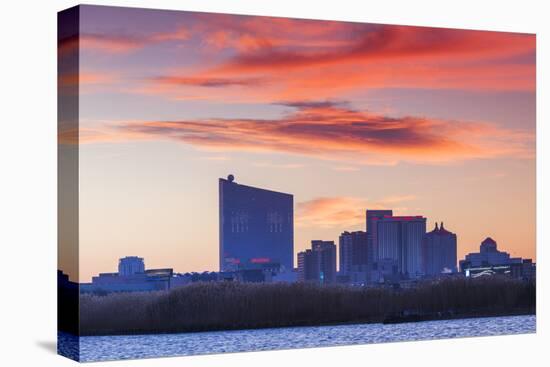 USA, New Jersey, Atlantic City, City Slkyine from the West-Walter Bibikow-Stretched Canvas