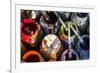 USA, New Jersey, Califon, Artists Paint Pots and Brushes-Alison Jones-Framed Photographic Print