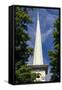 USA, New Jersey, Califon, Lower Valley Presbyterian Church Steeple-Alison Jones-Framed Stretched Canvas
