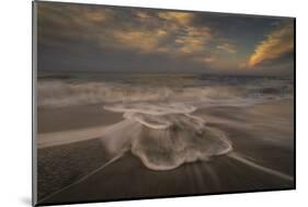 USA, New Jersey, Cape May National Seashore. Cloudy sunrise on seashore.-Jaynes Gallery-Mounted Photographic Print