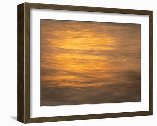 USA, New Jersey, Cape May National Seashore. Ocean reflections at sunset.-Jaynes Gallery-Framed Photographic Print