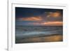 USA, New Jersey, Cape May National Seashore. Overcast sunrise on shore.-Jaynes Gallery-Framed Photographic Print