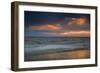 USA, New Jersey, Cape May National Seashore. Overcast sunrise on shore.-Jaynes Gallery-Framed Photographic Print