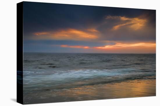 USA, New Jersey, Cape May National Seashore. Overcast sunrise on shore.-Jaynes Gallery-Stretched Canvas