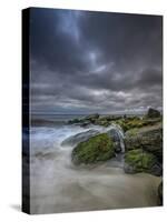 USA, New Jersey, Cape May National Seashore. Storm waves crash on rocks.-Jaynes Gallery-Stretched Canvas