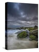 USA, New Jersey, Cape May National Seashore. Storm waves crash on rocks.-Jaynes Gallery-Stretched Canvas