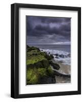 USA, New Jersey, Cape May National Seashore. Storm waves crash on rocks.-Jaynes Gallery-Framed Photographic Print