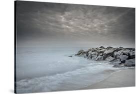 USA, New Jersey, Cape May National Seashore. Stormy beach.-Jaynes Gallery-Stretched Canvas