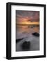 USA, New Jersey, Cape May National Seashore. Sunrise on rocky shore and ocean.-Jaynes Gallery-Framed Photographic Print