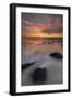 USA, New Jersey, Cape May National Seashore. Sunrise on rocky shore and ocean.-Jaynes Gallery-Framed Photographic Print