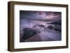 USA, New Jersey, Cape May National Seashore. Sunrise on rocky shore and ocean.-Jaynes Gallery-Framed Photographic Print