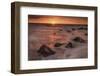 USA, New Jersey, Cape May National Seashore. Sunrise on rocky shore and ocean.-Jaynes Gallery-Framed Photographic Print