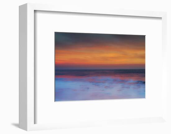 USA, New Jersey, Cape May National Seashore. Sunset on ocean shore.-Jaynes Gallery-Framed Photographic Print