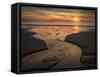 USA, New Jersey, Cape May National Seashore. Sunset on ocean shore.-Jaynes Gallery-Framed Stretched Canvas