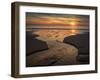 USA, New Jersey, Cape May National Seashore. Sunset on ocean shore.-Jaynes Gallery-Framed Photographic Print