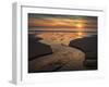 USA, New Jersey, Cape May National Seashore. Sunset on ocean shore.-Jaynes Gallery-Framed Photographic Print