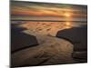 USA, New Jersey, Cape May National Seashore. Sunset on ocean shore.-Jaynes Gallery-Mounted Photographic Print