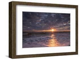 USA, New Jersey, Cape May National Seashore. Sunset on seashore.-Jaynes Gallery-Framed Photographic Print